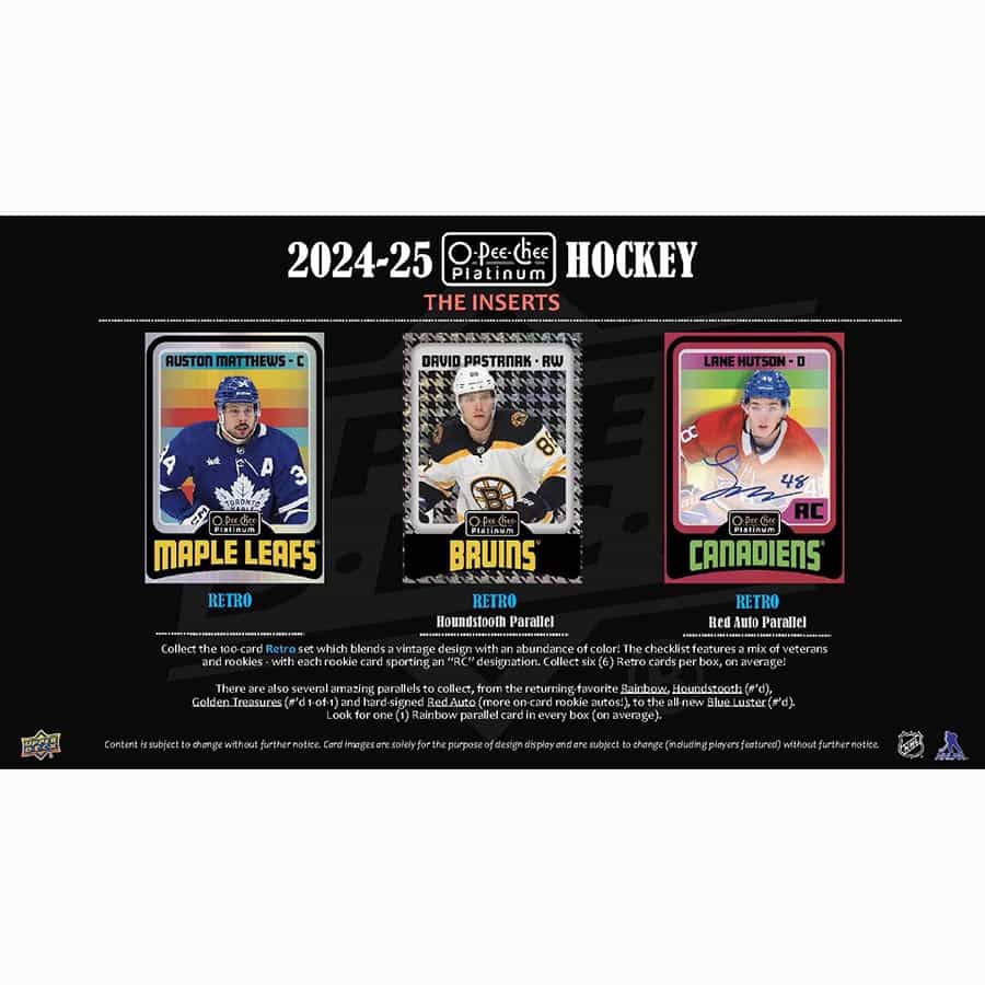 24-25 UD O-Pee-Chee Platinum Hockey Hobby