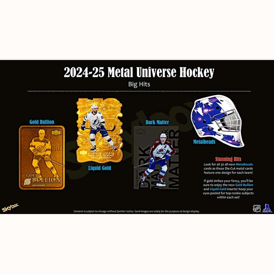 24-25 Upper Deck Skybox Metal Universe Hockey Hobby Box Case