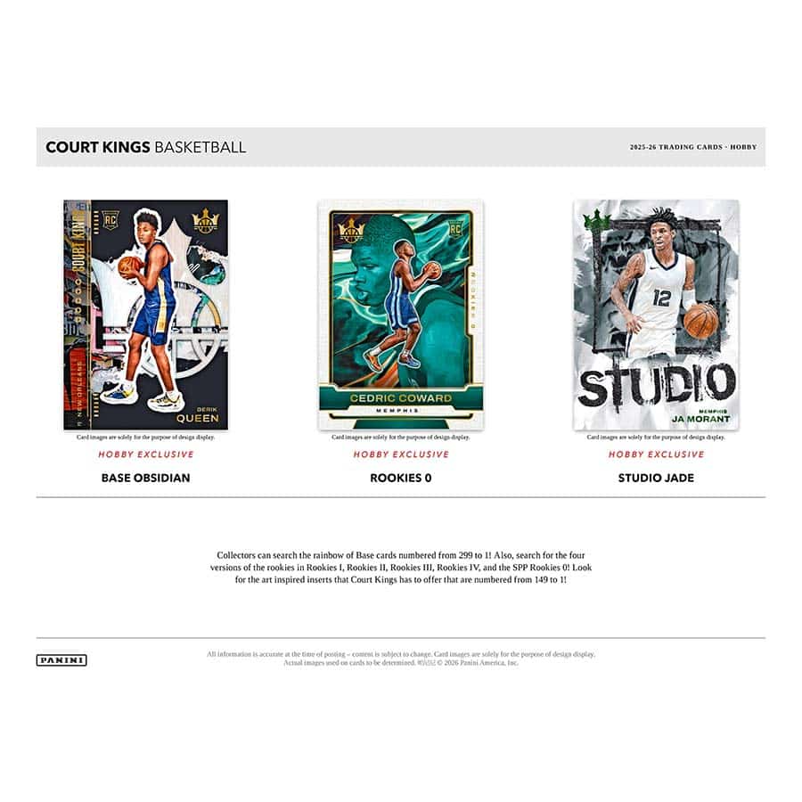 25-26 Panini Court Kings Basketball Hobby