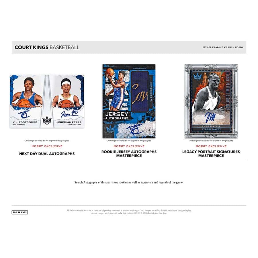 25-26 Panini Court Kings Basketball Hobby