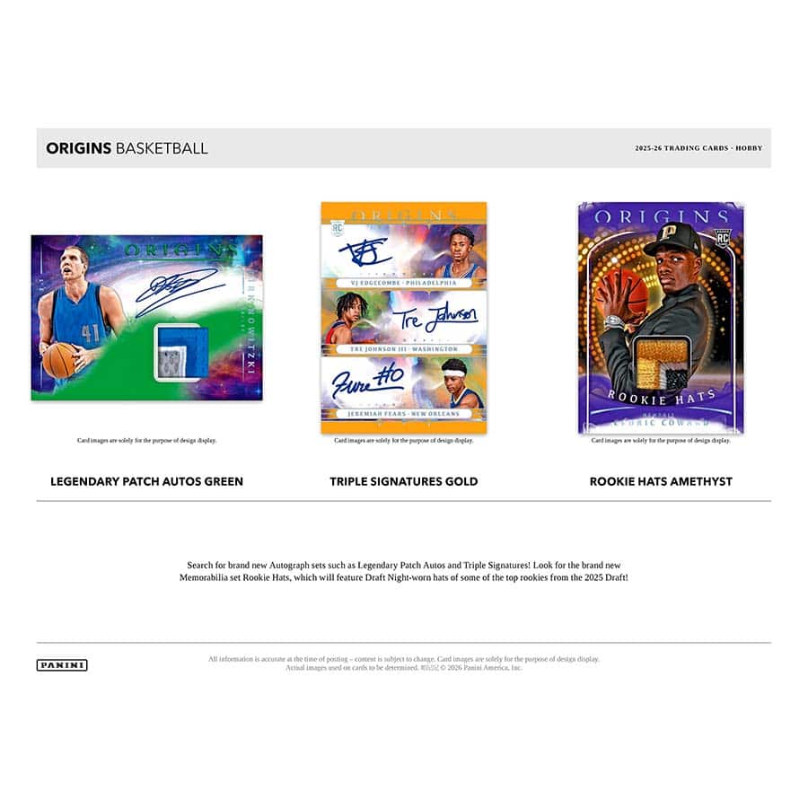 25-26 Panini Origins Basketball Hobby