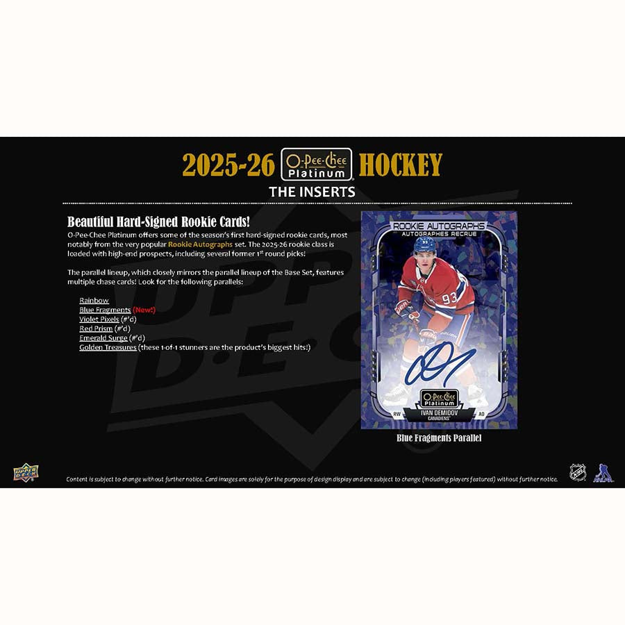 25-26 Upper Deck O-Pee-Chee Platinum Hockey Blaster