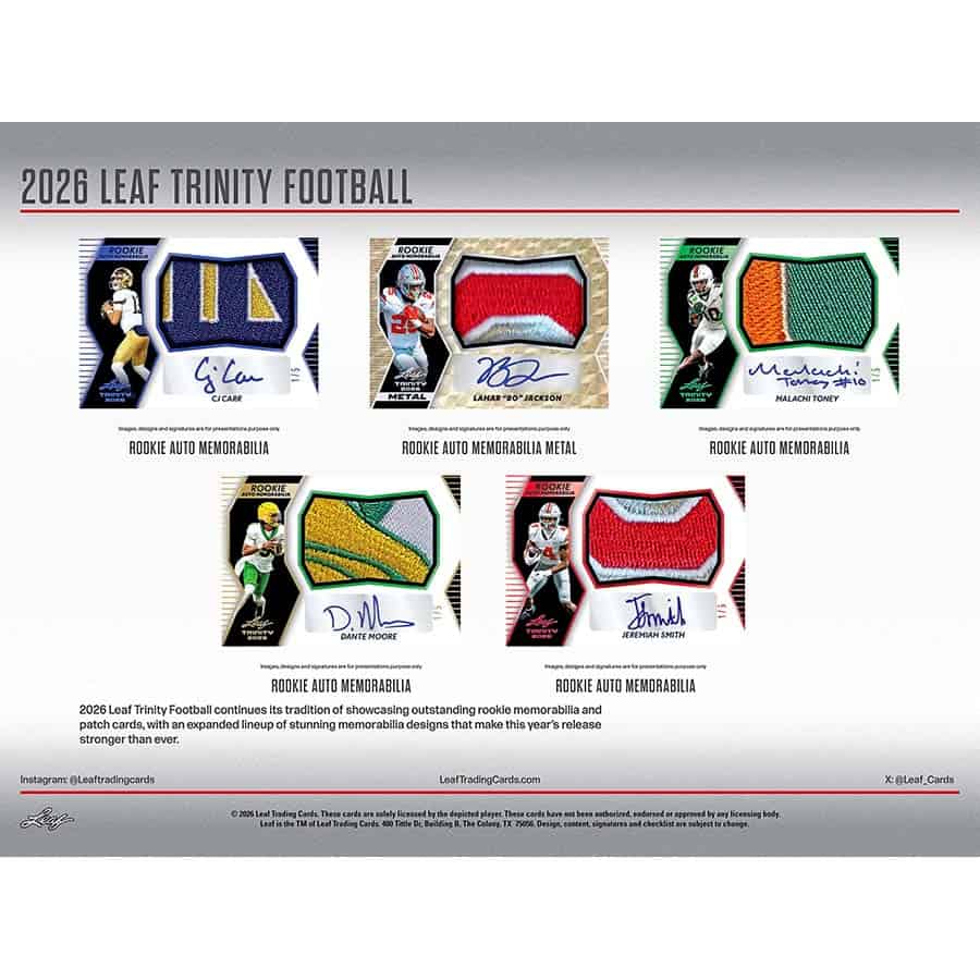 2026 Leaf Trinity Football Hobby