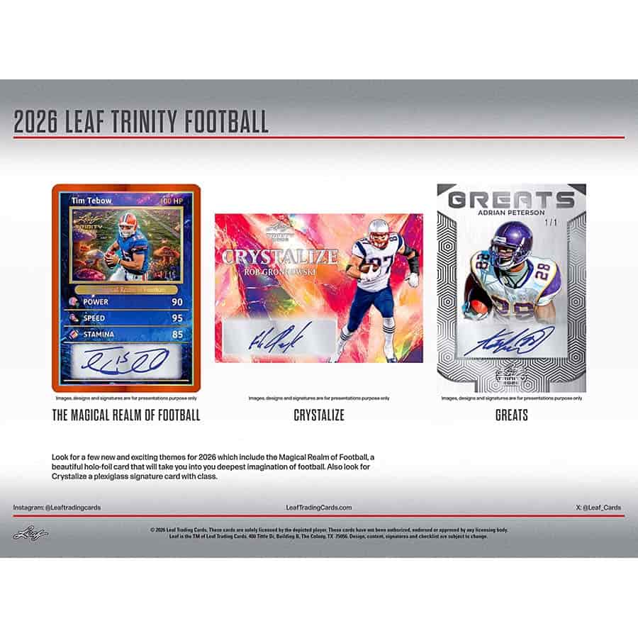 2026 Leaf Trinity Football Hobby
