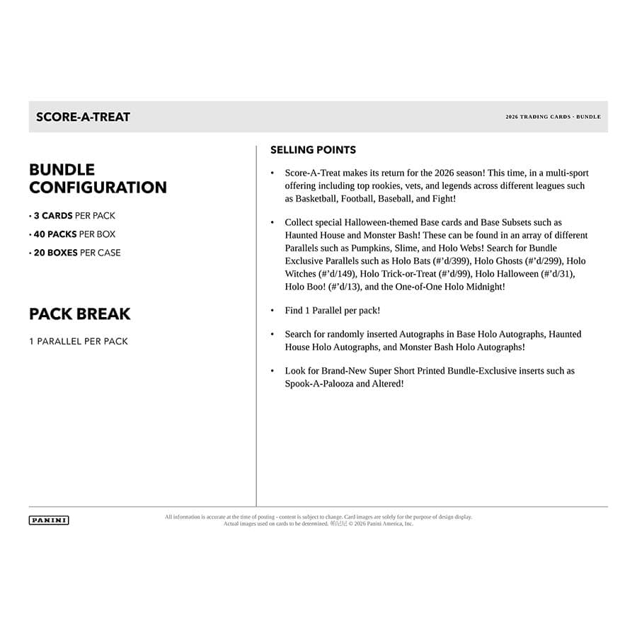 2026 Score-A-Treat Halloween Bundle Multi-Sport