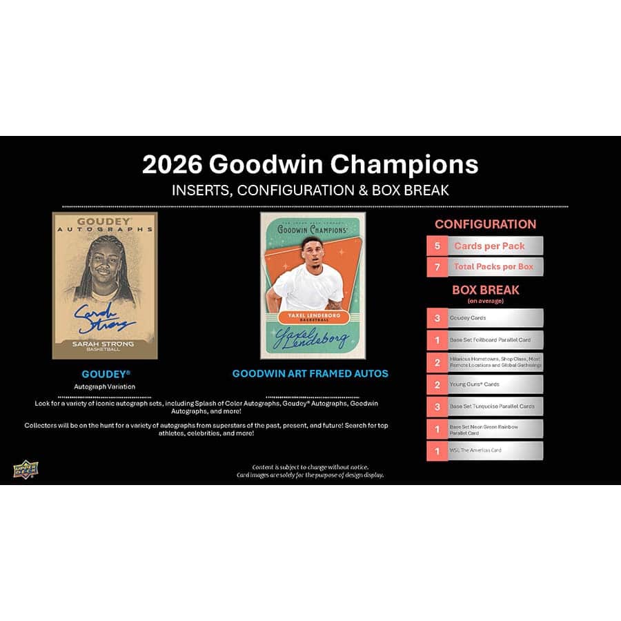 2026 Upper Deck Goodwin Champions Blaster