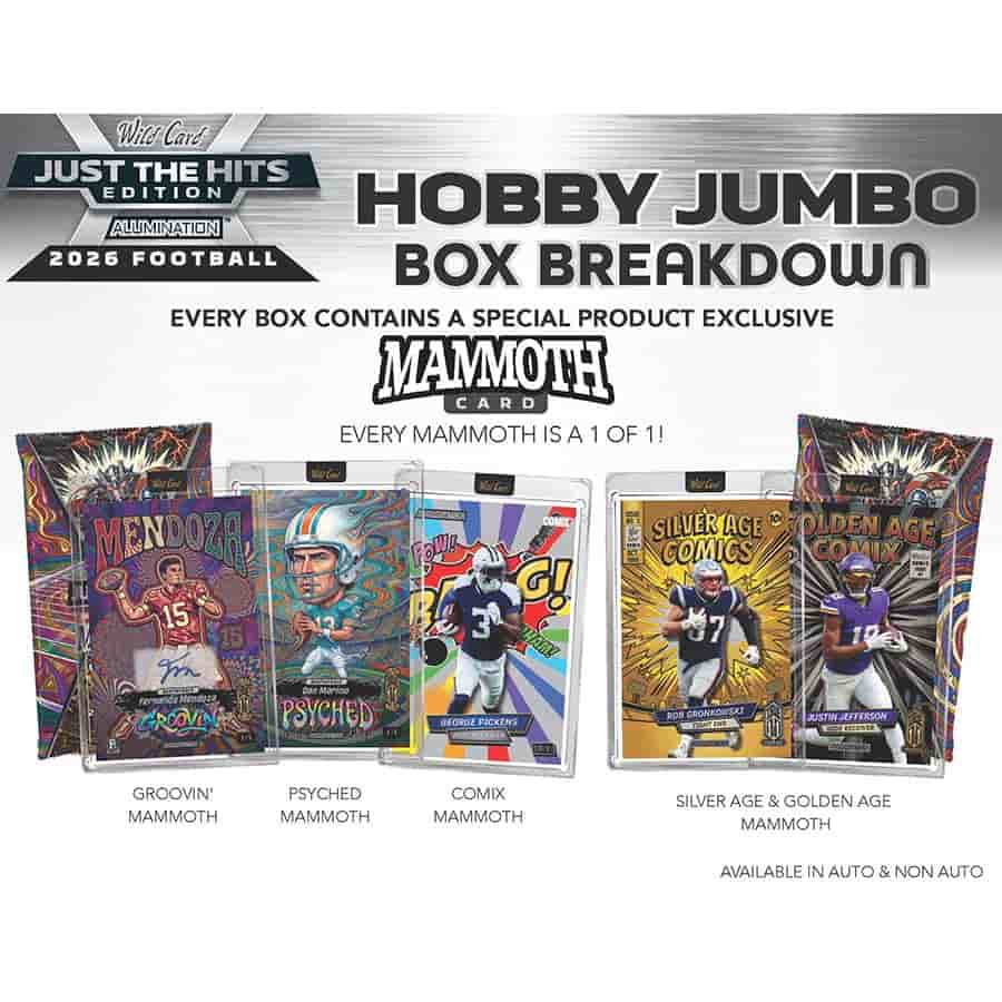 2026 Wild Card Alumination Just the Hits Football Hobby Jumbo