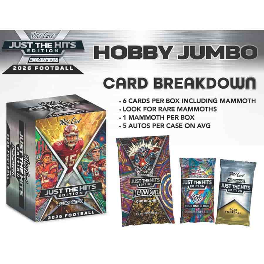 2026 Wild Card Alumination Just the Hits Football Hobby Jumbo