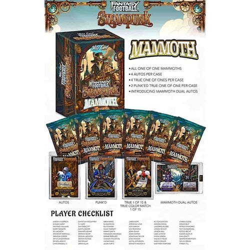 2026 Wild Card Fantasy Football Steampunk Mammoth Hobby