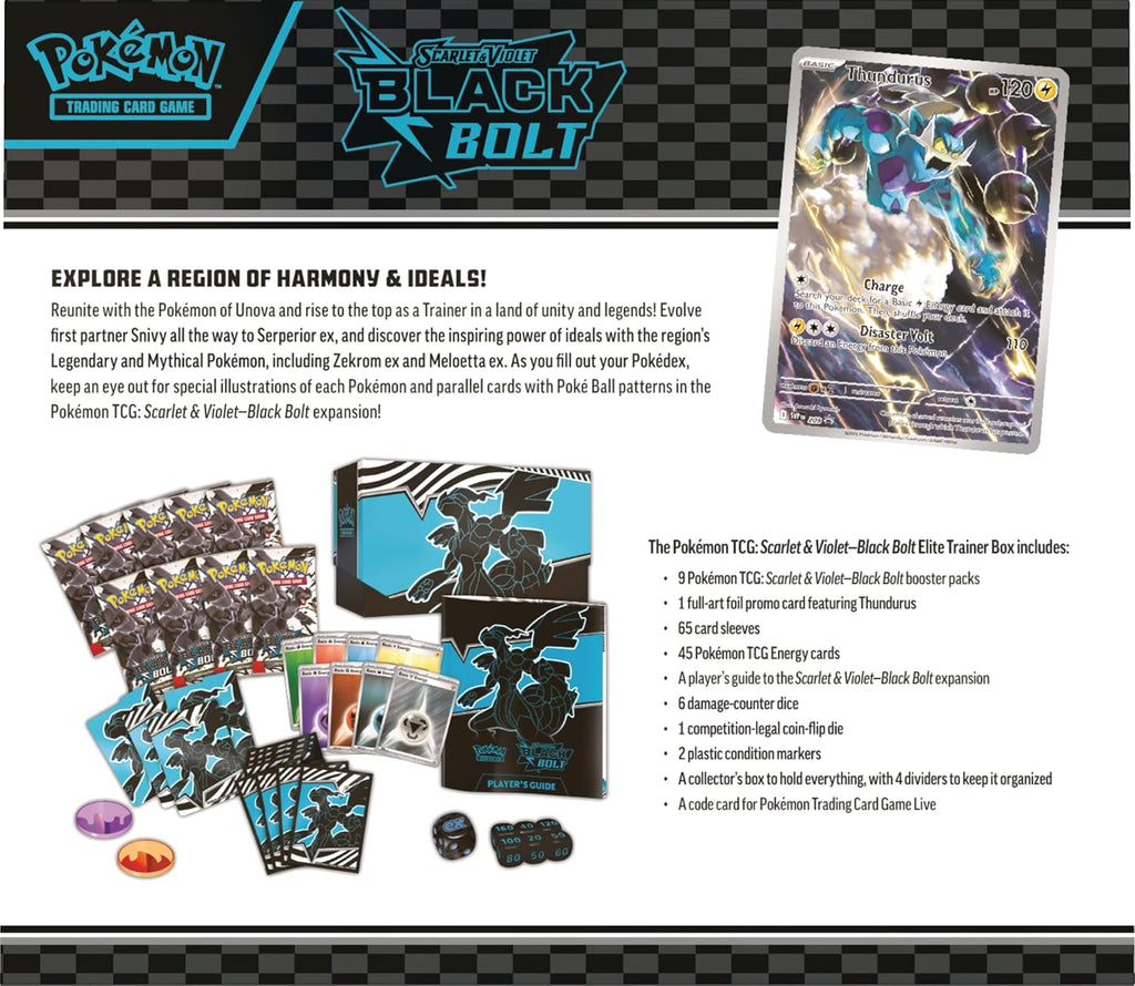 Pokemon TCG Scarlet & Violet 10.5 Black Bolt Elite Trainer Box (Pokemon Center)