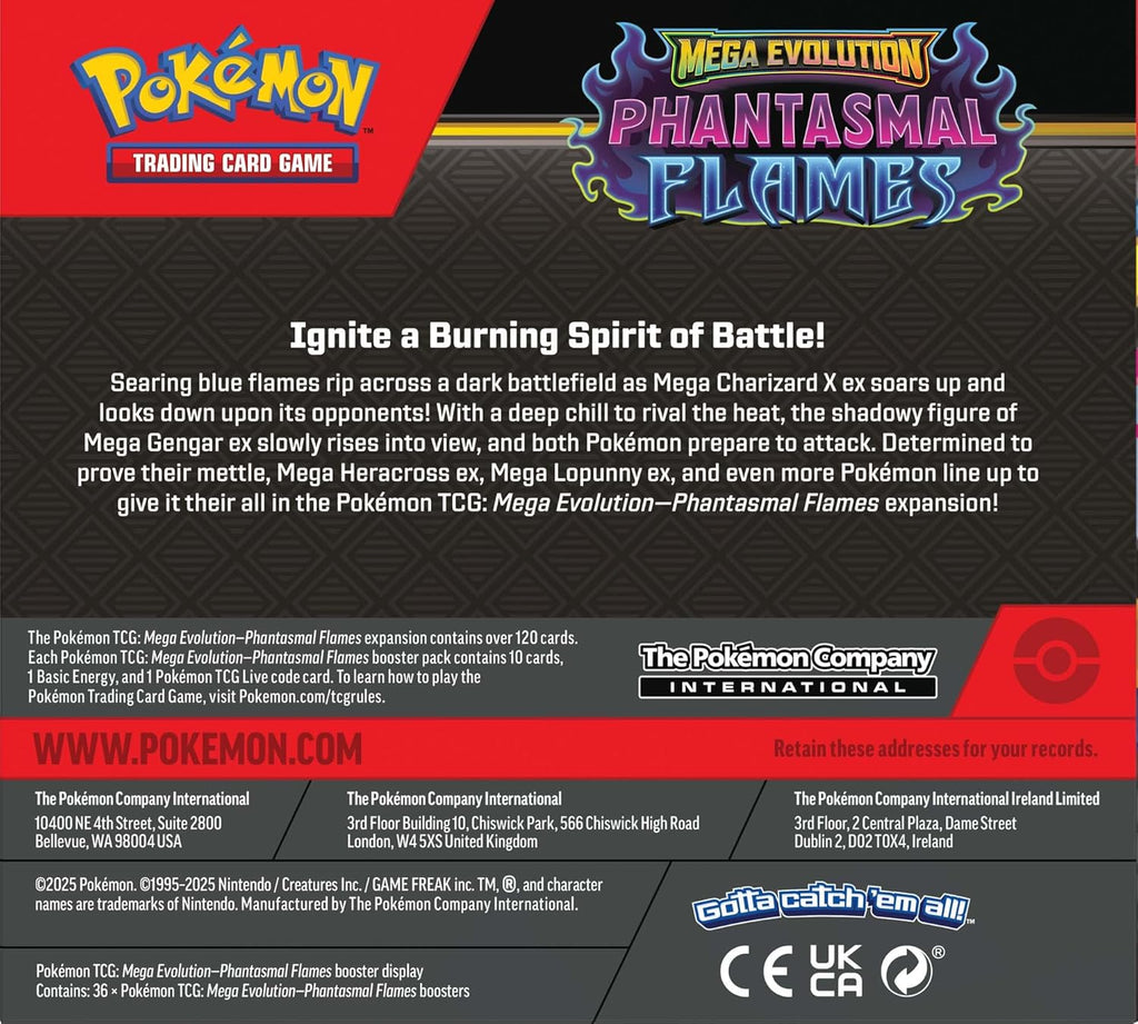 Pokemon TCG: Mega Evolutions Phantasmal Flames Booster Box