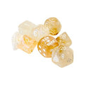 Chessex Lab Dice 10 Borealis Champagne/White 7-Die Set