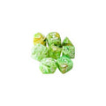 Chessex Lab Dice 10 Marble Sour Green/White 7-Die Set
