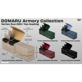 Gatherers' Tavern : Domaru Deck Box Armory Vertex Duo 200+ Obsidian