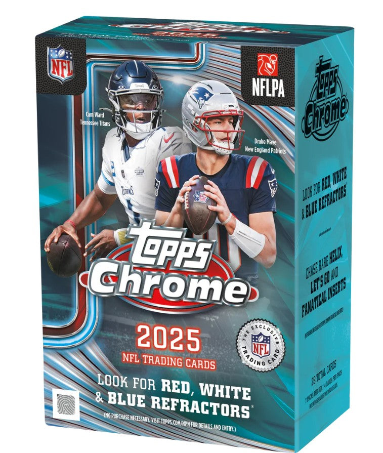 2025 Topps Chrome Football Sealed Blaster Value Box (7 Packs/Box)