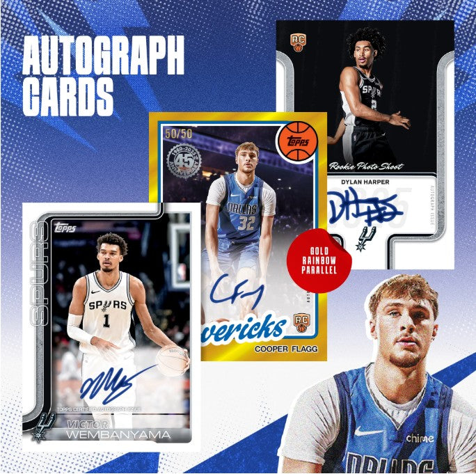 Topps 2025-2026 NBA Basketball Trading Card Value Box Autographed & Relic Cards