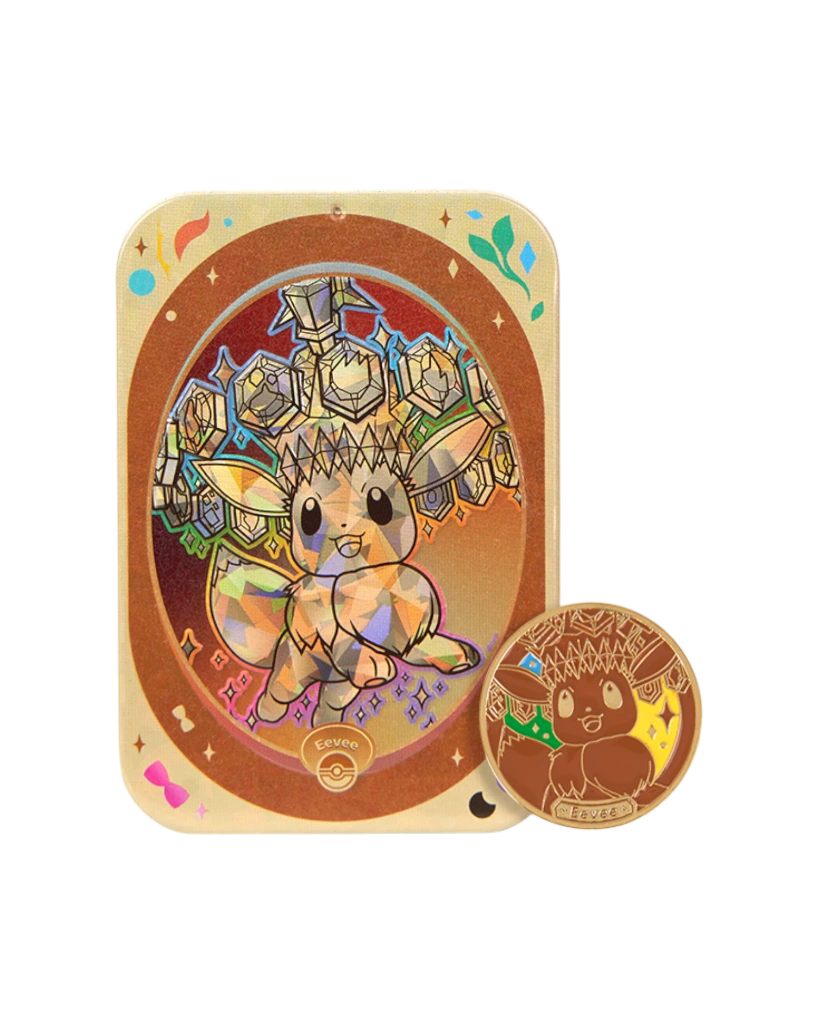 Pokémon TCG: Terastal Gathering Eevee Metal Storage Tin - Simplified Chinese