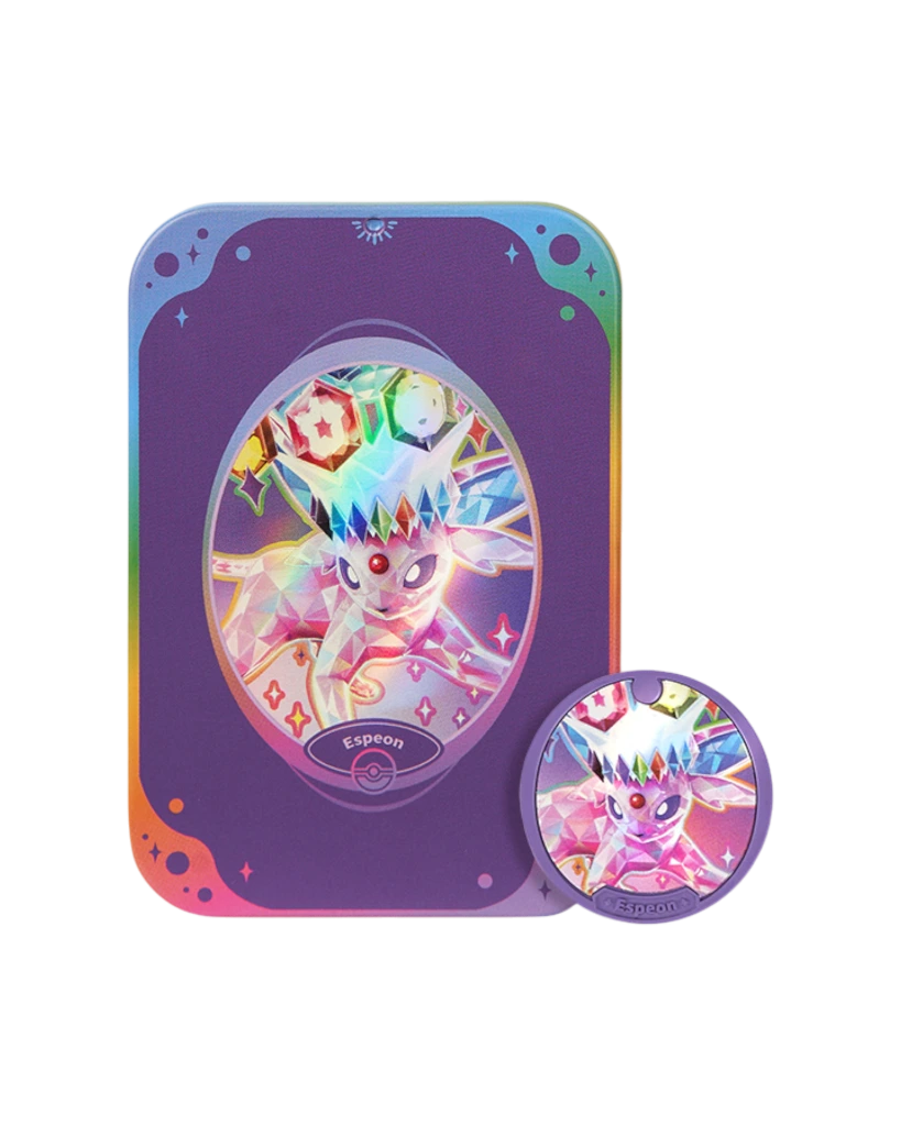 Pokémon TCG: Terastal Gathering Espeon Metal Storage Tin - Simplified Chinese