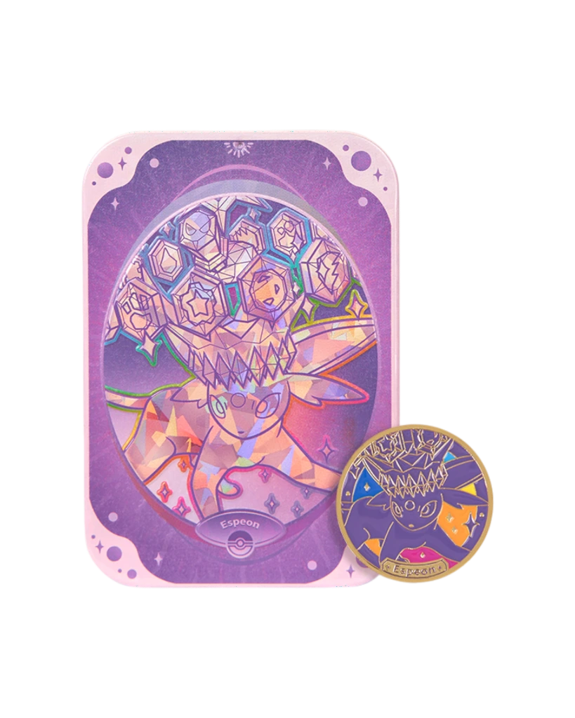 Pokémon TCG: Terastal Gathering Espeon Metal Storage Tin - Simplified Chinese