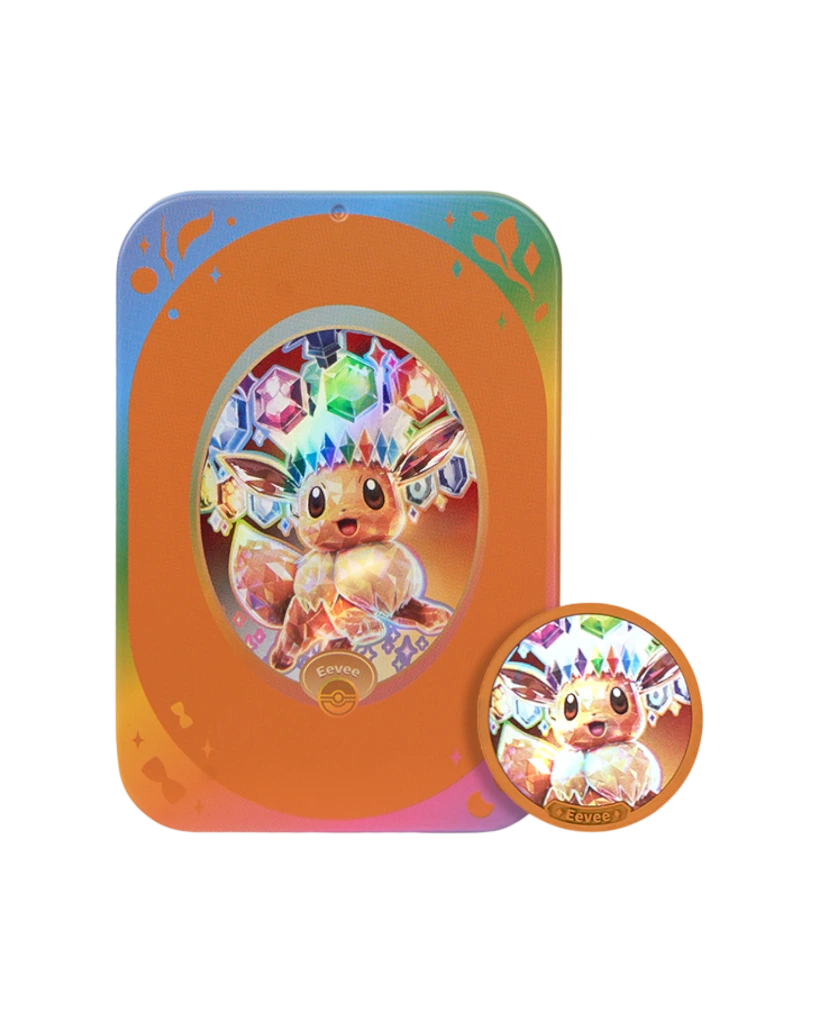 Pokémon TCG: Terastal Gathering Eevee Metal Storage Tin - Simplified Chinese