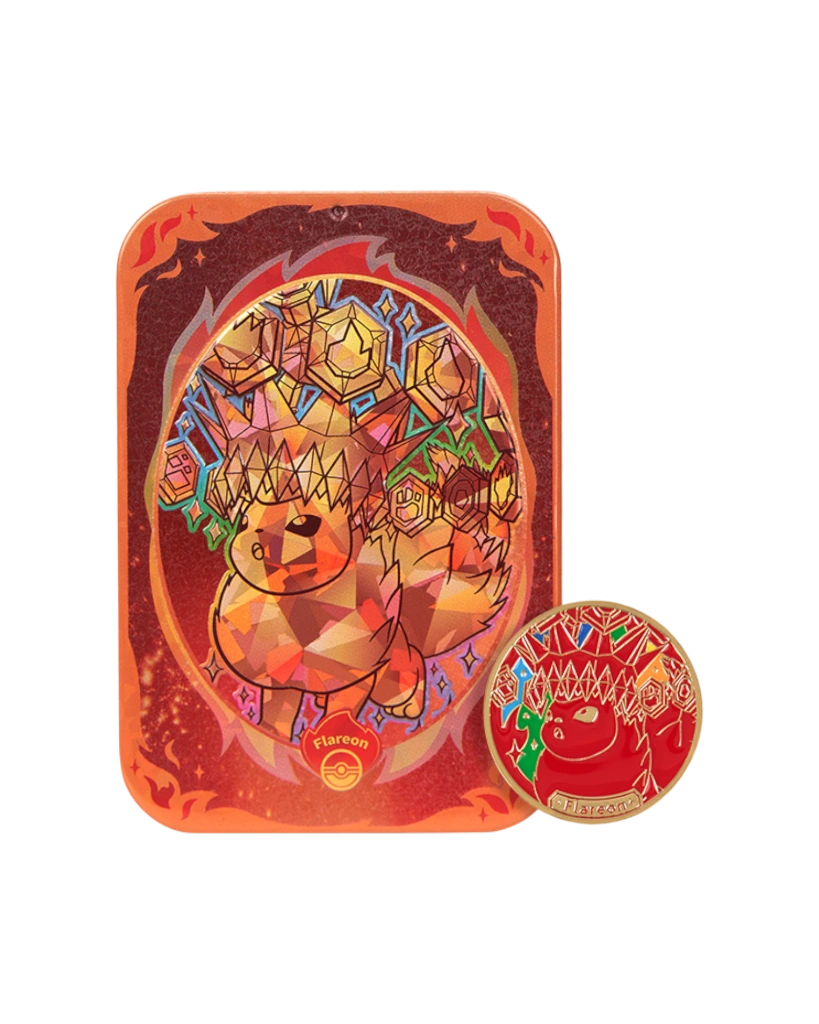 Pokémon TCG: Terastal Gathering Metal Storage Tin - Flareon (S-Chinese)