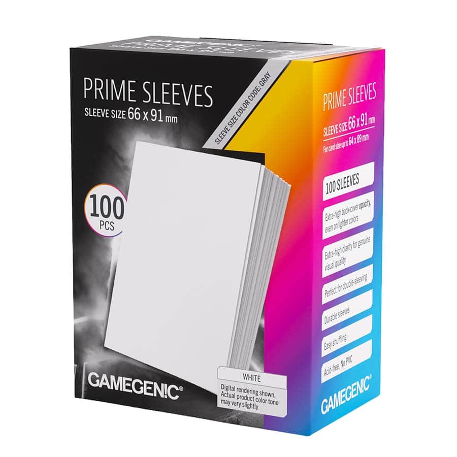 GAMEGENIC: PRIME SLEEVES: WHITE