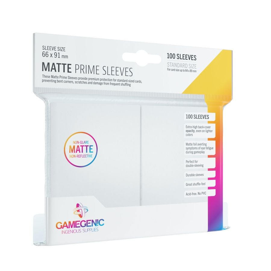 GAMEGENIC: MATTE PRIME SLEEVES: WHITE
