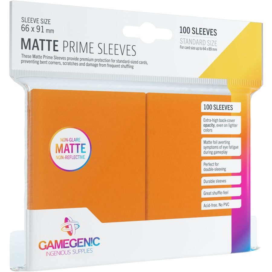 GAMEGENIC: MATTE PRIME SLEEVES: ORANGE