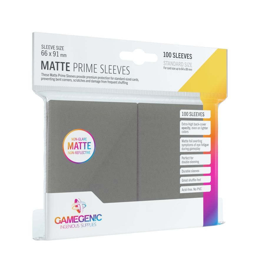 GAMEGENIC: MATTE PRIME SLEEVES: GRAY