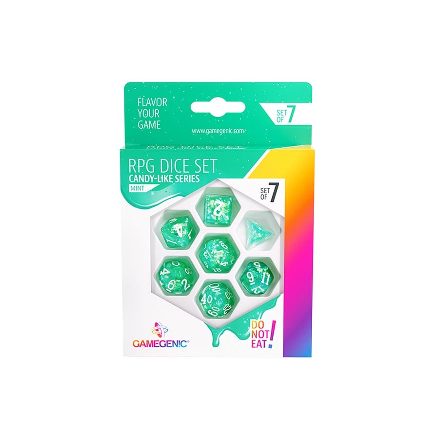 7CT GAMEGENIC RPG DICE SET: CANDY-LIKE SERIES: MINT